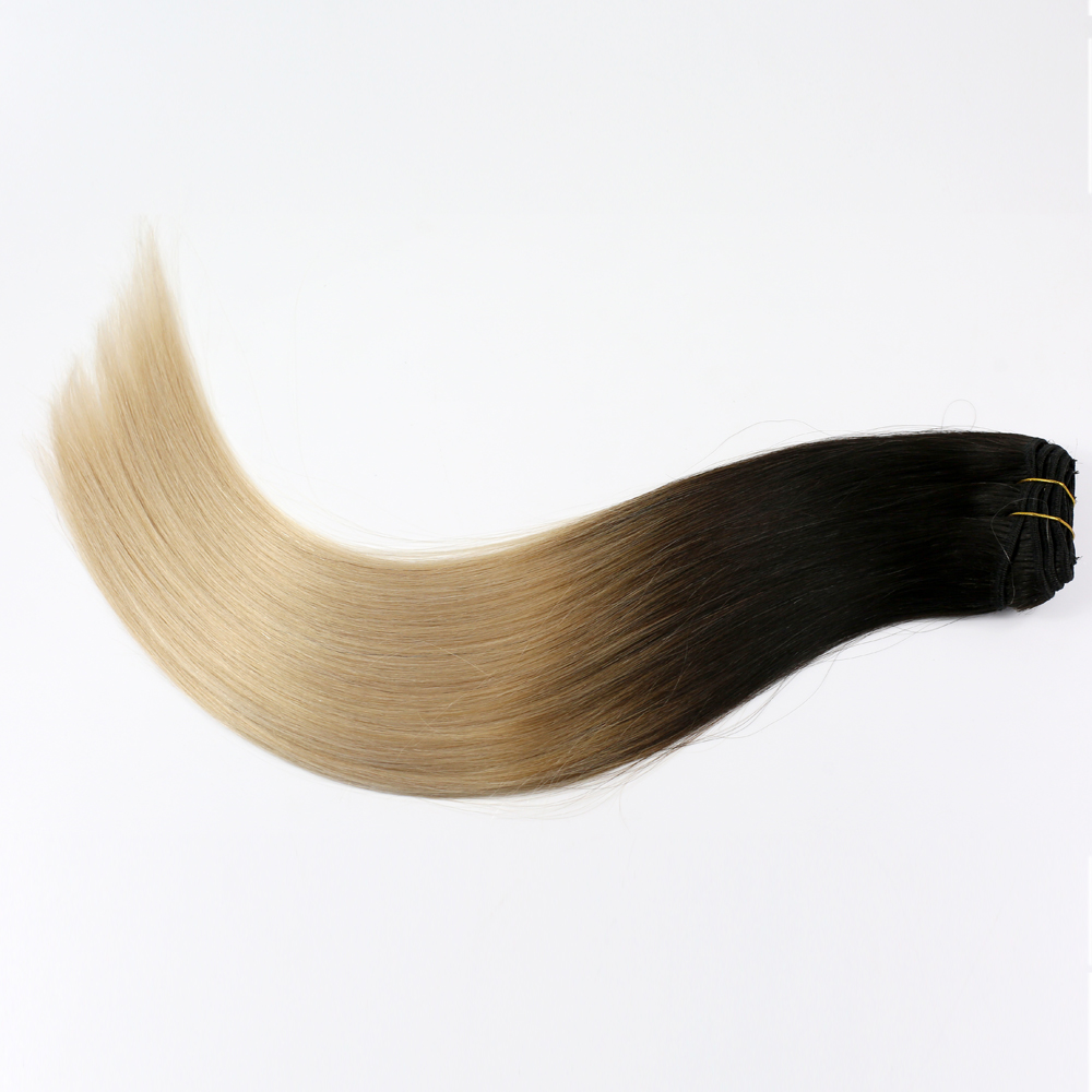 Super best quality  clip in hair extensions in human hair and cheap shipping fee YL155